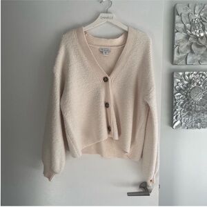 RACHEL ZOE Cream Oversized Cardigan